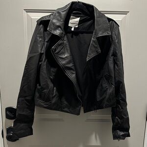 Avec Les Filles Black Leather Jacket